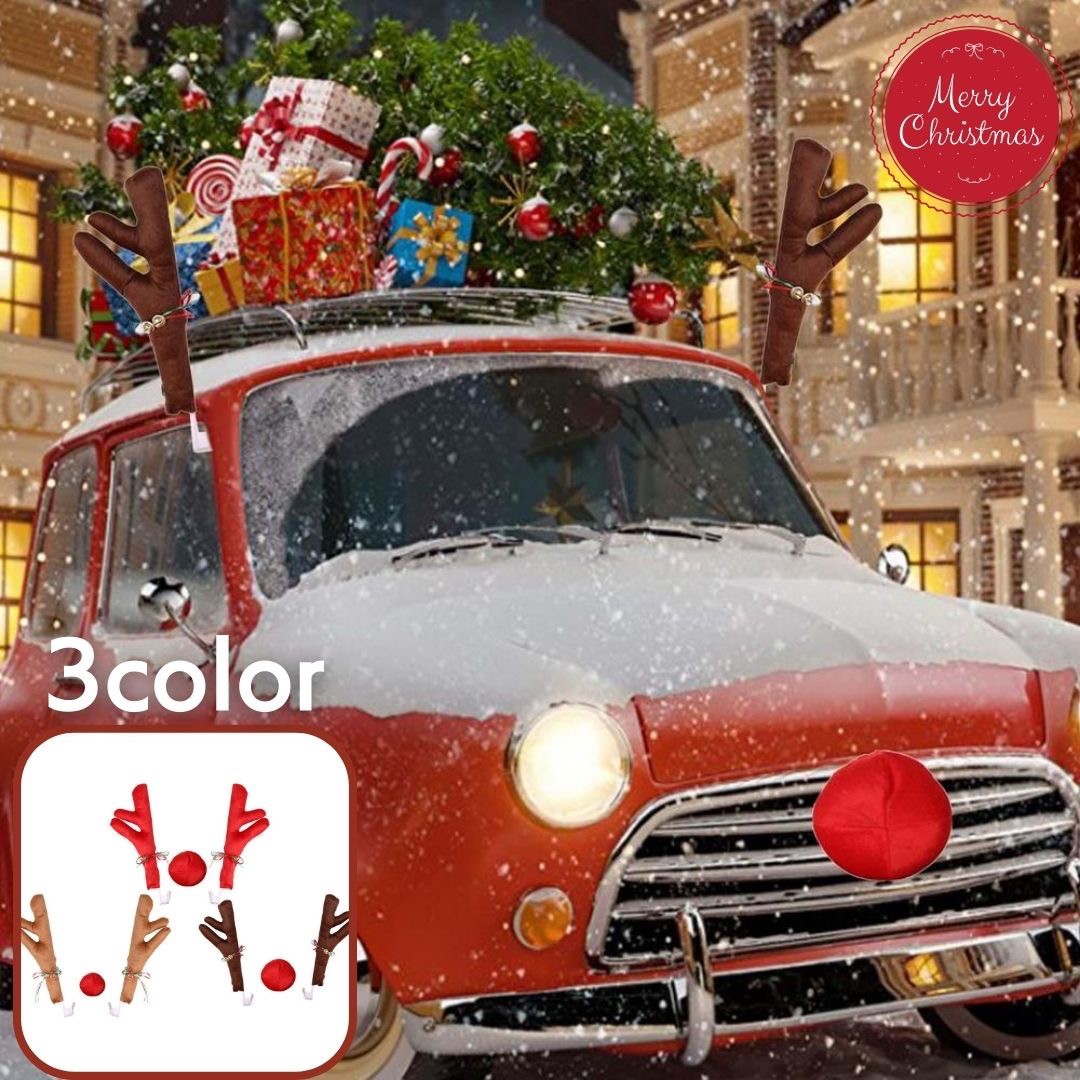 車 アクセサリー | クリスマス用 トナカイコスチューム車アクセサリーセット