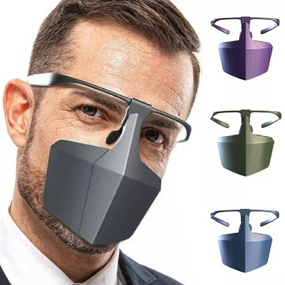 マスク | 青色or黒色 耳が痛くならないフェイスシールド マスク