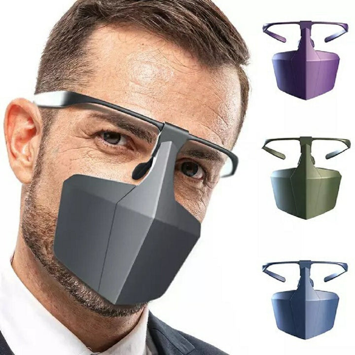 マスク | 青色or黒色 耳が痛くならないフェイスシールド マスク