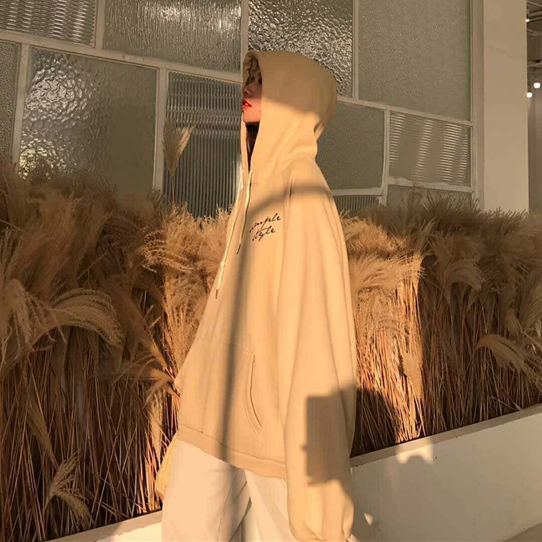 パーカー 女性 | ビッグシルエット パーカー レディース・メンズ 十分袖