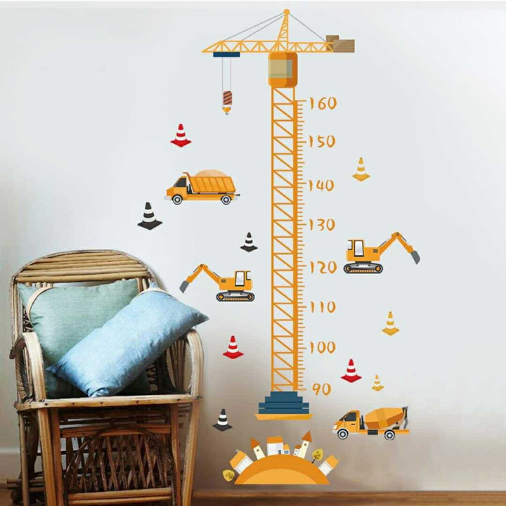 インテリアインテリア雑貨 その他 | 工事現場デザイン身長計ステッカー（90〜160cm）：子ども用成長記録・剥がせるタイプ