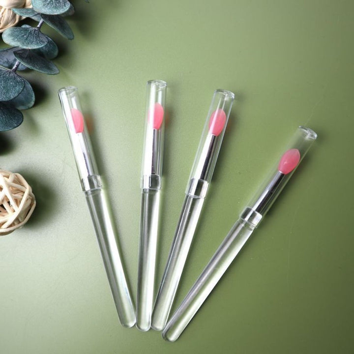 コスメティック | ピンクシリコン使い捨てリップブラシ10本セット - プロ仕様