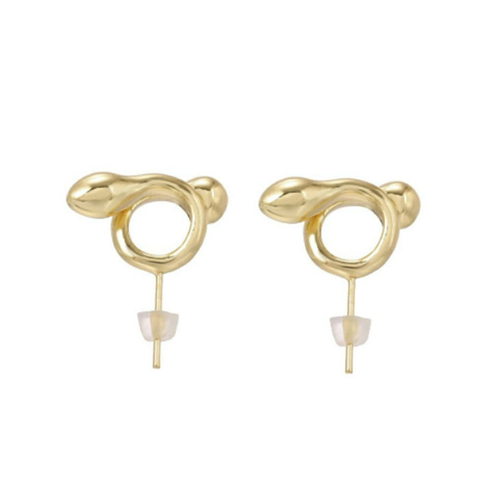 ピアス イヤーカフ | ゴールドピアス型AirPodsアクセサリー 落下防止・おしゃれ