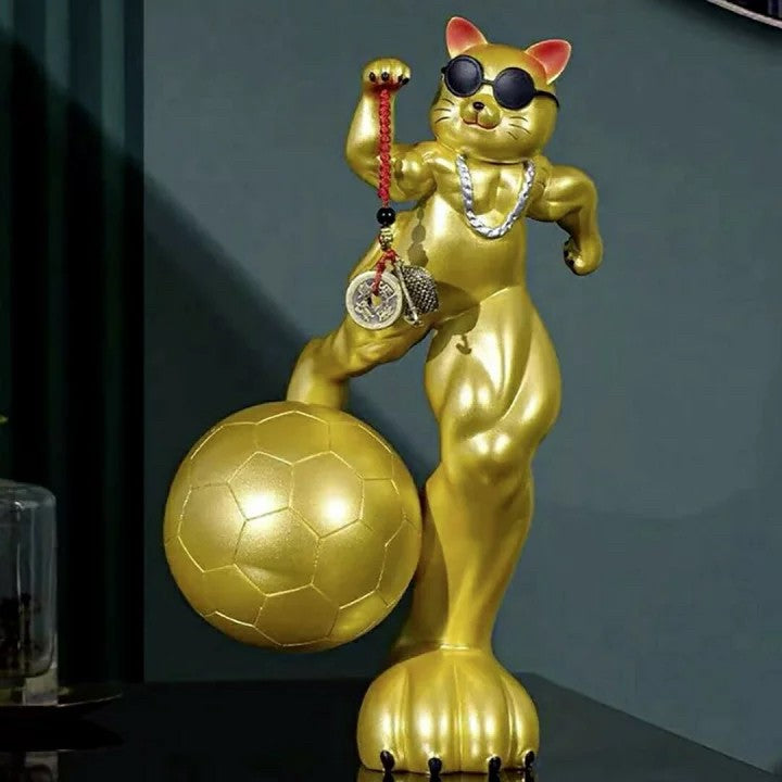 風水 インテリア | ゴールド招き猫4体セット - 金運・健康・商売繁盛