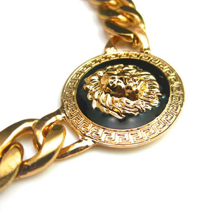 ネックレス | ゴールドメッキ 3頭ライオン ネックレス 男女兼用