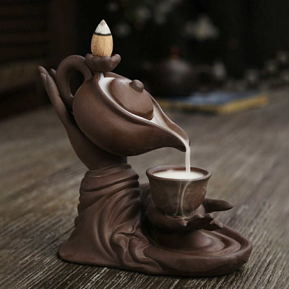 お香 | 和風モダン倒流香ティーポット型お香立て