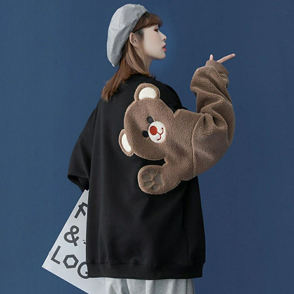 小物 その他 | ブラックテディベアトレーナー 秋冬韓国ファッション