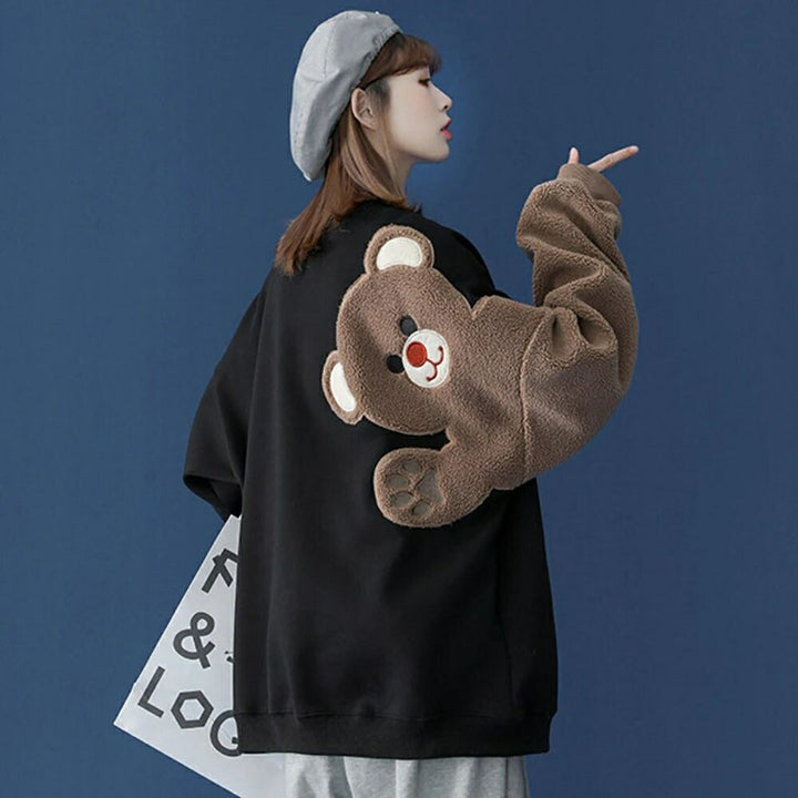 小物 その他 | ブラックテディベアトレーナー 秋冬韓国ファッション