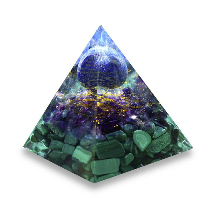 風水 インテリア | ラピスラズリ オルゴナイト球体 6cm - 浄化・癒しの置物