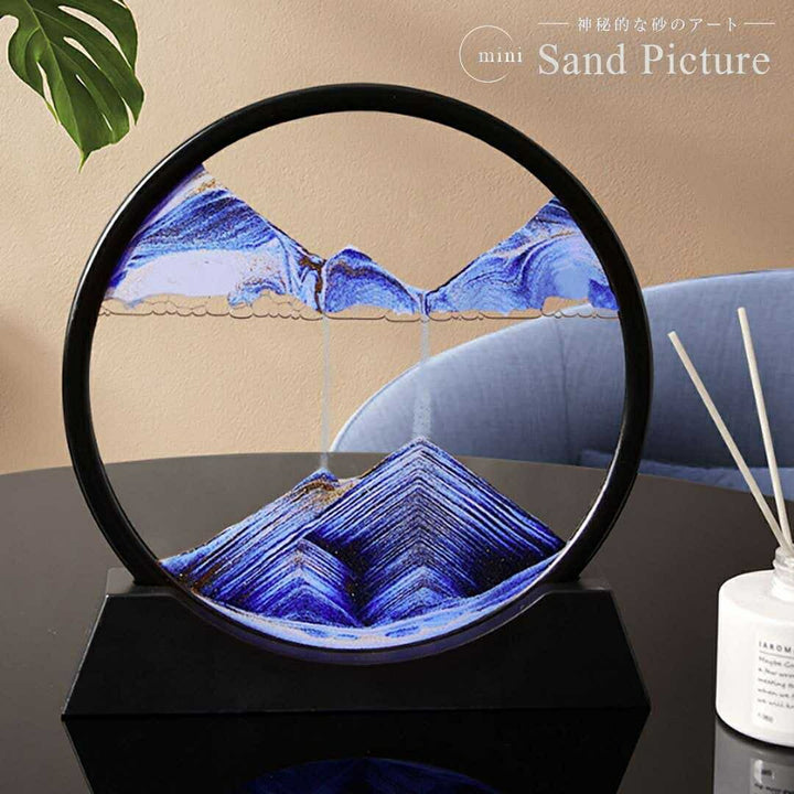 インテリア オブジェ | ブルー ミニサンドピクチャー 北欧デザイン オブジェ