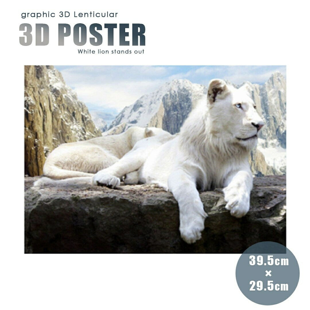 インテリア雑貨 その他 | ホワイトライオン 3D立体アート 絵画
