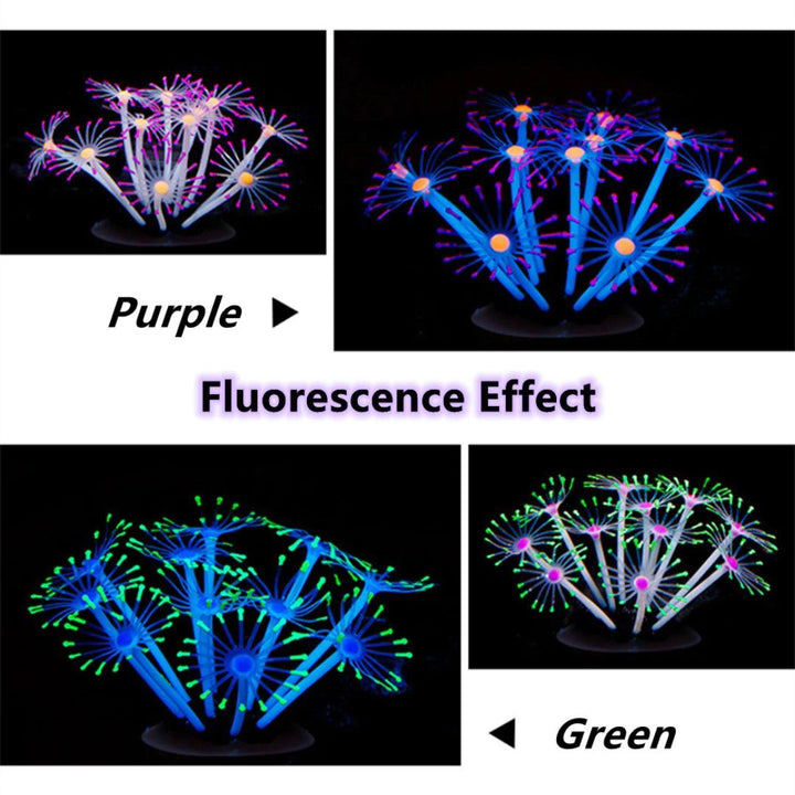 ペットグッズ | シリコン製人工イソギンチャク 水槽用インテリア 6カラー選択可能