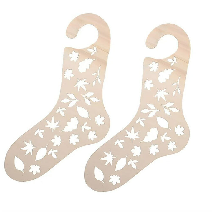 アウトドア用品 その他 | 木製リーフ柄ソックブロッカー2個セット【手作り・趣味向け】