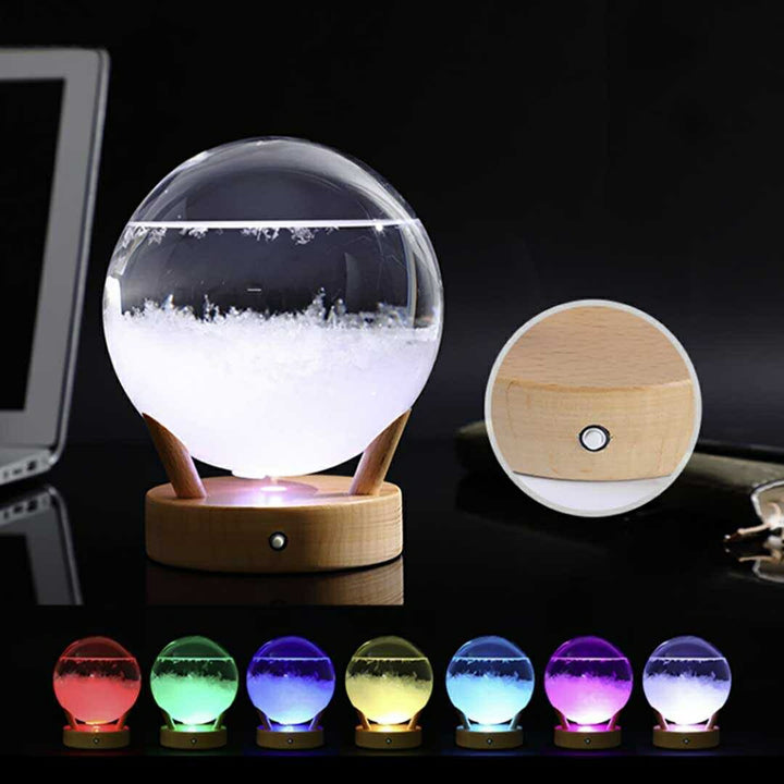 インテリア オブジェ | 北欧風 LED付きストームグラス 球体デザイン