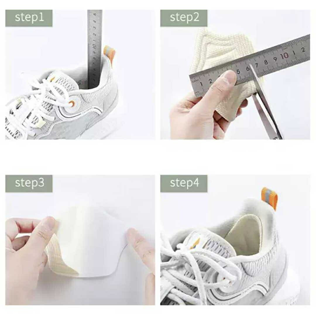 かかと 靴擦れ 防止 | かかと保護・調整用インソール 2枚入り - ホワイト/ブラック、ユニセックス