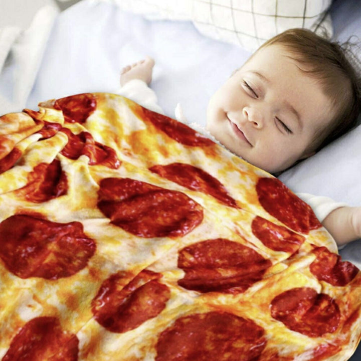 インテリアインテリア雑貨 その他 | ピザデザイン特大ブランケット150cm（ミックスピザ/サラミピザ）