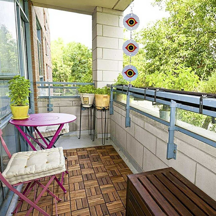 虫よけ 鳥よけ | 丸型反射板鳥よけベル2個セット - ベランダ・家庭菜園用