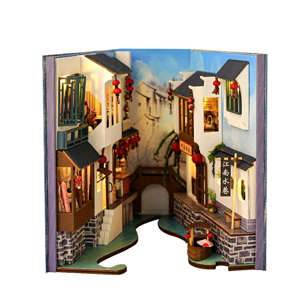 玩具 | 本棚ミニチュアドールハウスキット：中華街の秘密商店街