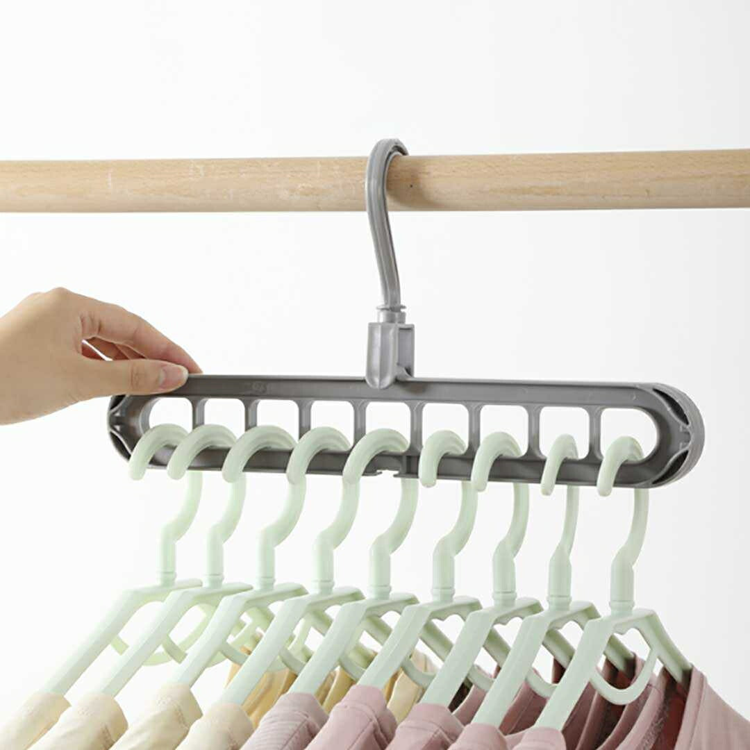 インテリア雑貨 その他 | グレー9穴スタイルハンガー - 衣類収納用