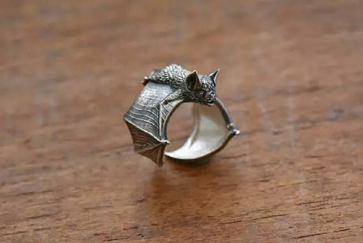 リング | 蝙蝠デザイン シルバーリング フリーサイズ【男女兼用】