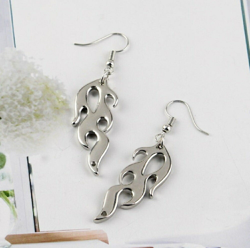 ピアス イヤーカフ | 火炎デザイン ピアス ２個セット - 韓国ファッション風 ヴィンテージ調