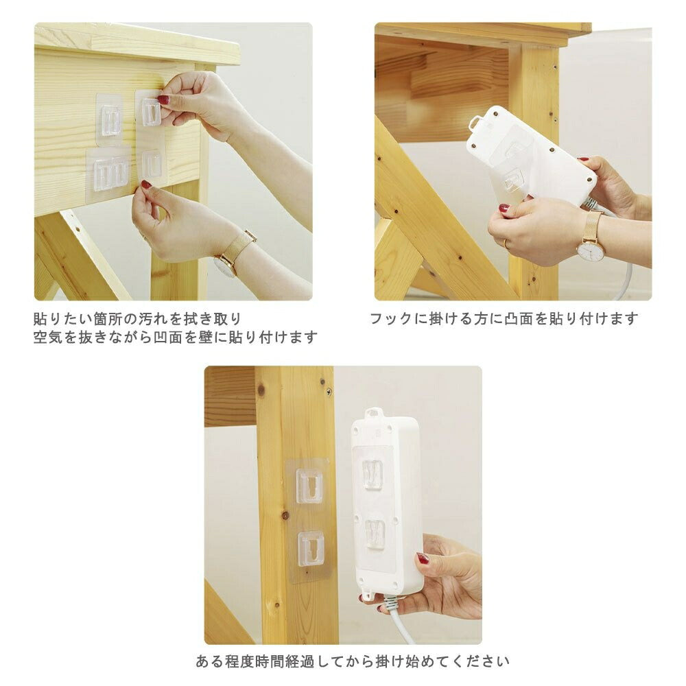 インテリアインテリア雑貨 その他 | 強力粘着ウォールフック10セット - 透明、壁掛け式、賃貸OK