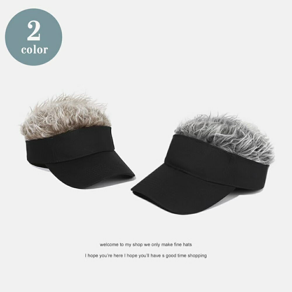 キャップ | シルバーorブラウン メンズ用ヘアバイザー ゴルフ・アウトドア対応