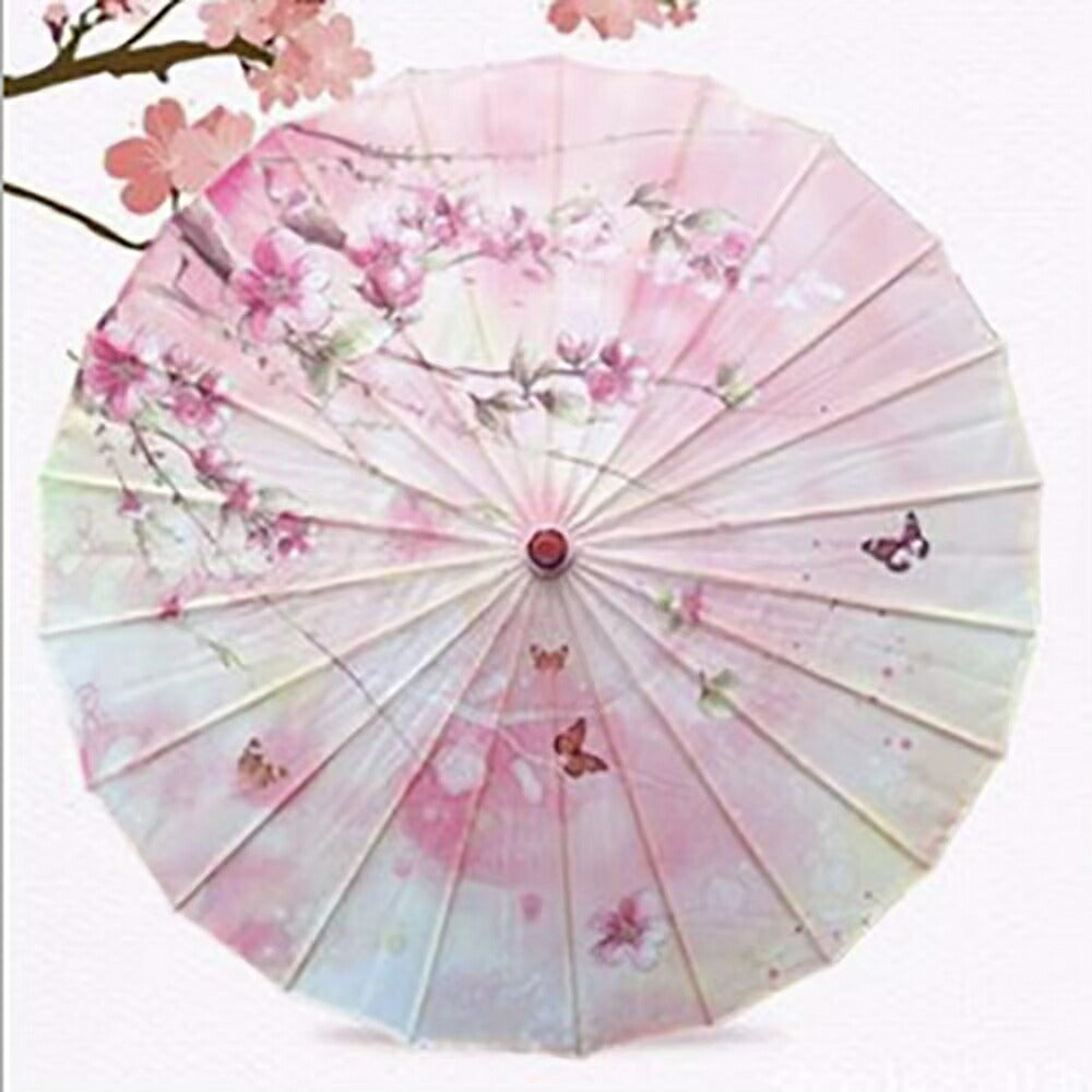 コスプレ小物 | 桜と蝶の和風UVカット日傘