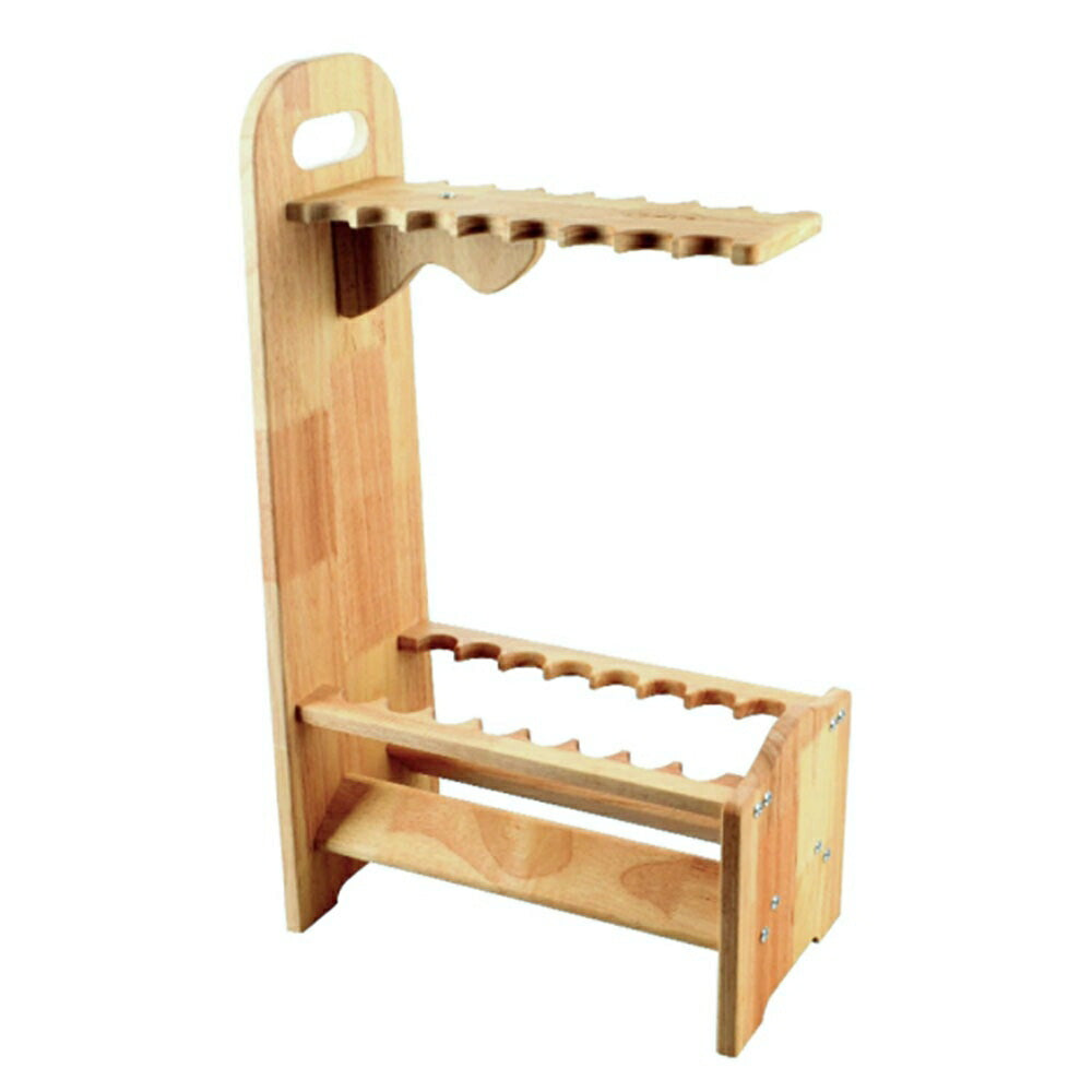 釣り 道具 | 木製DIY釣竿スタンド 16本収納 ナチュラルデザイン