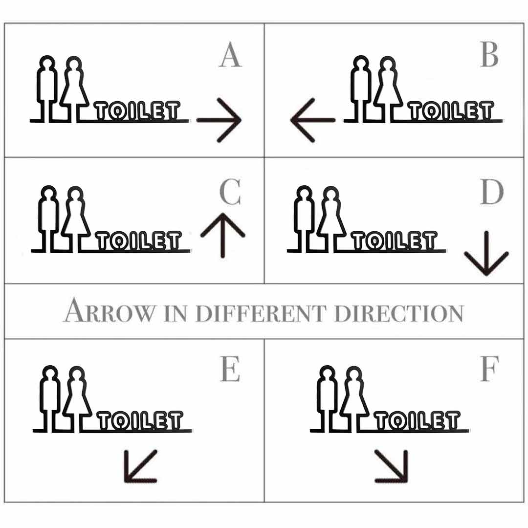 インテリアインテリア雑貨 その他 | ブラック一筆書きトイレサインプレート【男女マーク・ピクトグラム】