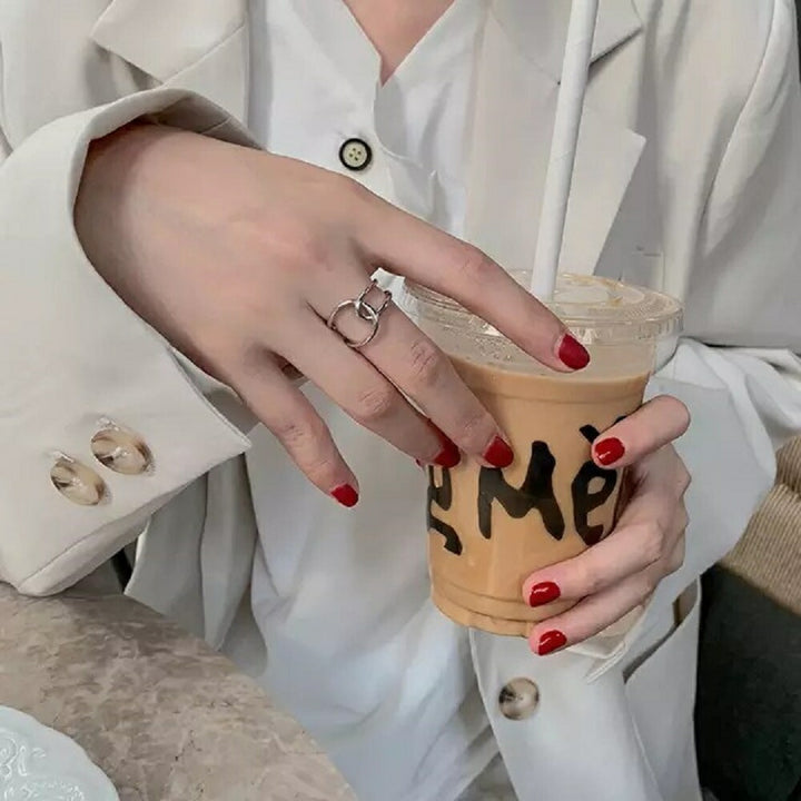 リング | ゴールドフックデザインリング | フリーサイズ・レディースアクセサリー