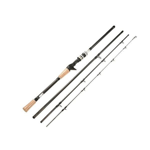 釣り 道具 | コルクグリップ トラベル釣りロッド 2.1m 4ピース スピニング/ベイト対応 ソフトケース付き