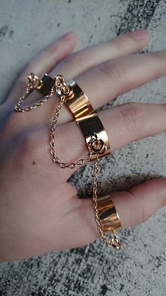 リング | 4連ユニセックスリング シルバー/ゴールド フリーサイズ