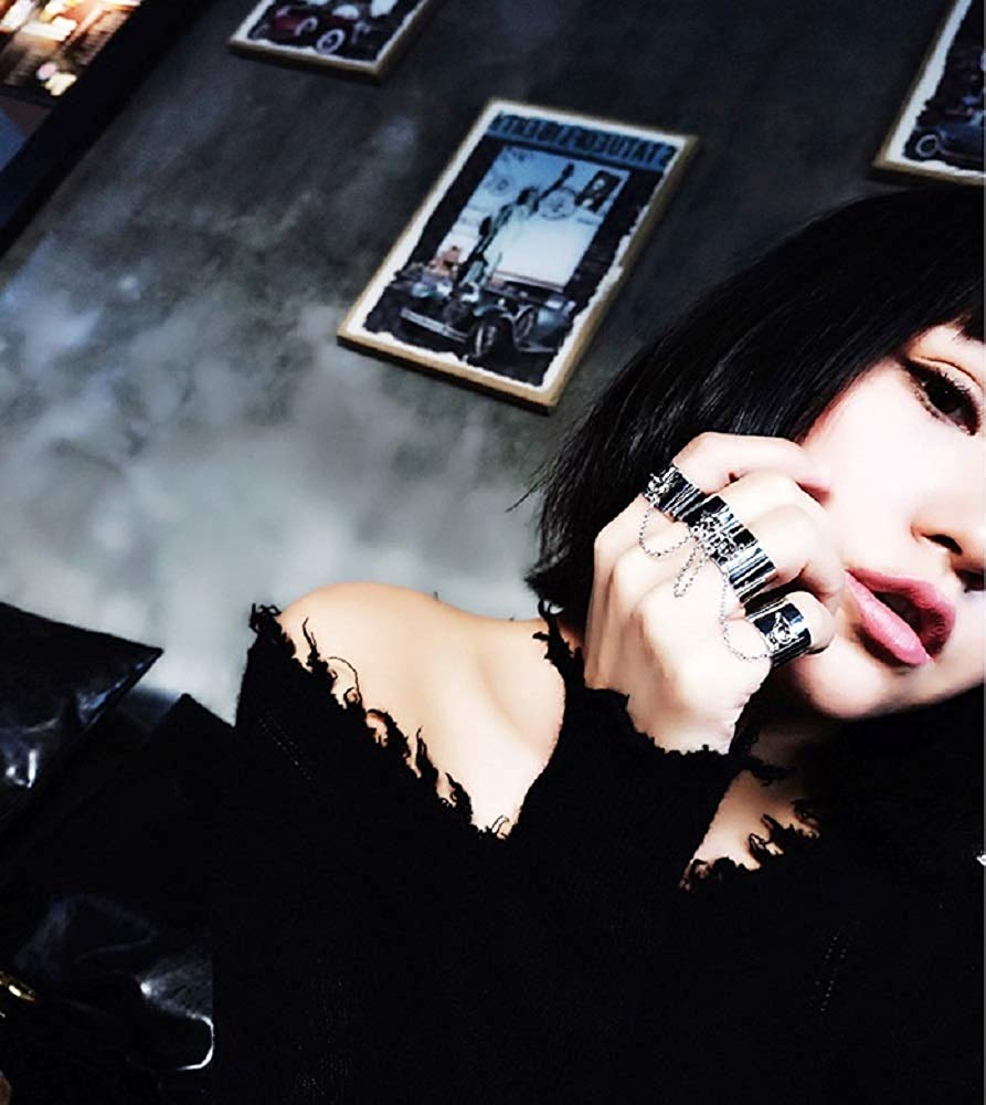 リング | 4連ユニセックスリング シルバー/ゴールド フリーサイズ