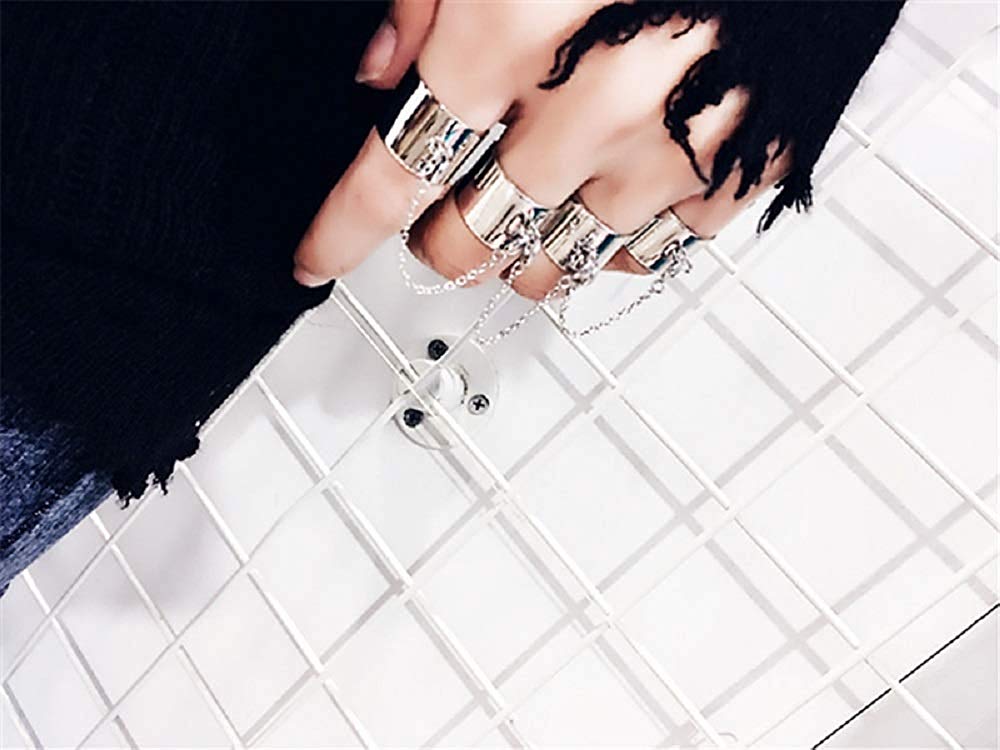 リング | 4連ユニセックスリング シルバー/ゴールド フリーサイズ