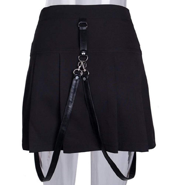 ボトムス 女性 | ゴシックスカート サスペンダー付き フリーサイズ【ブラック/レッド】