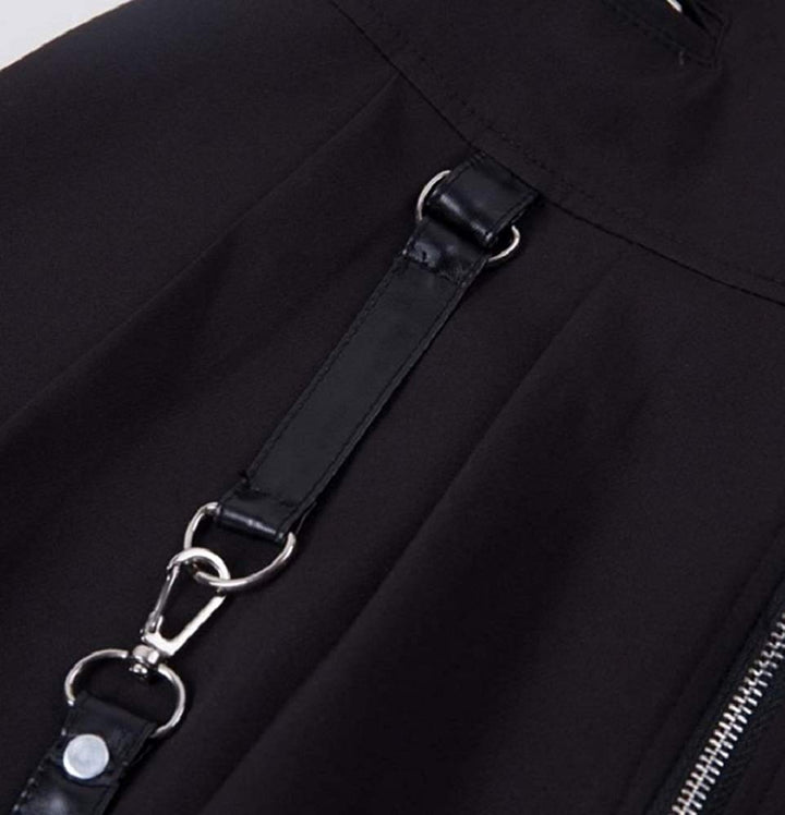 ボトムス 女性 | ゴシックスカート サスペンダー付き フリーサイズ【ブラック/レッド】