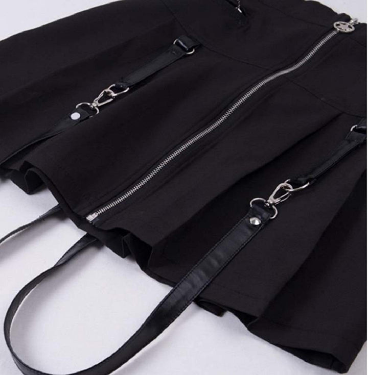 ボトムス 女性 | ゴシックスカート サスペンダー付き フリーサイズ【ブラック/レッド】