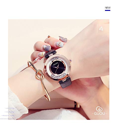 腕時計 | GUOU エレガント ラインストーン 腕時計 - ホワイト/ブラック/ピンク
