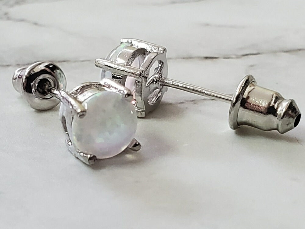 ピアス イヤーカフ | ホワイトオパールと真珠のピアス 6mm 大粒セット