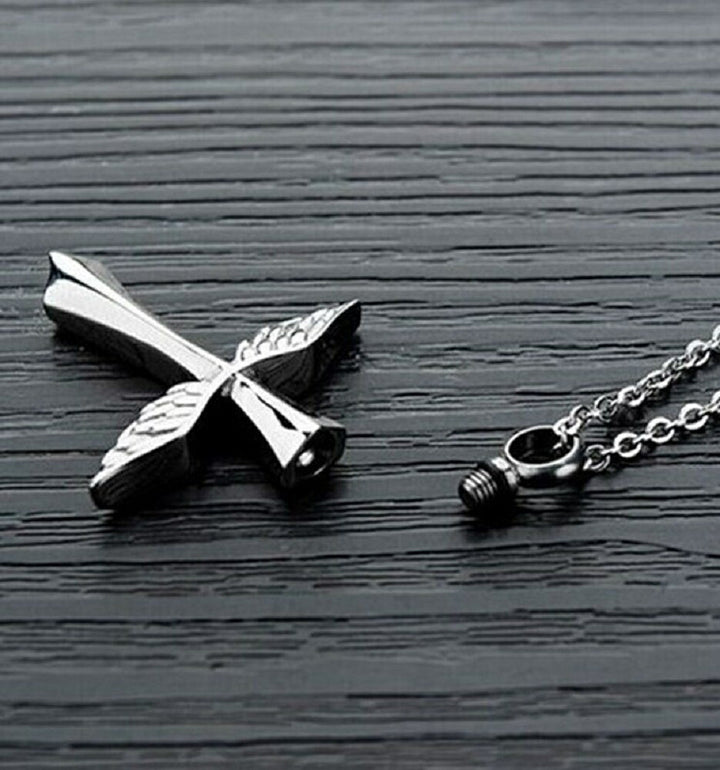 ネックレス | 遺骨カプセルネックレス「天使の羽根」メモリアルジュエリー