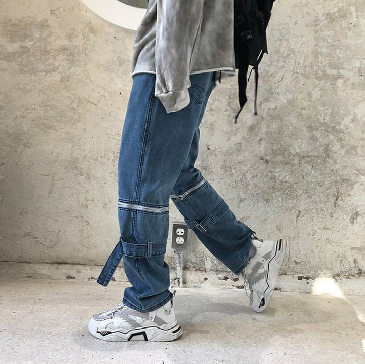 ボトムス 男性 | ヴィンテージ風デニムジーパン | 韓国ファッション