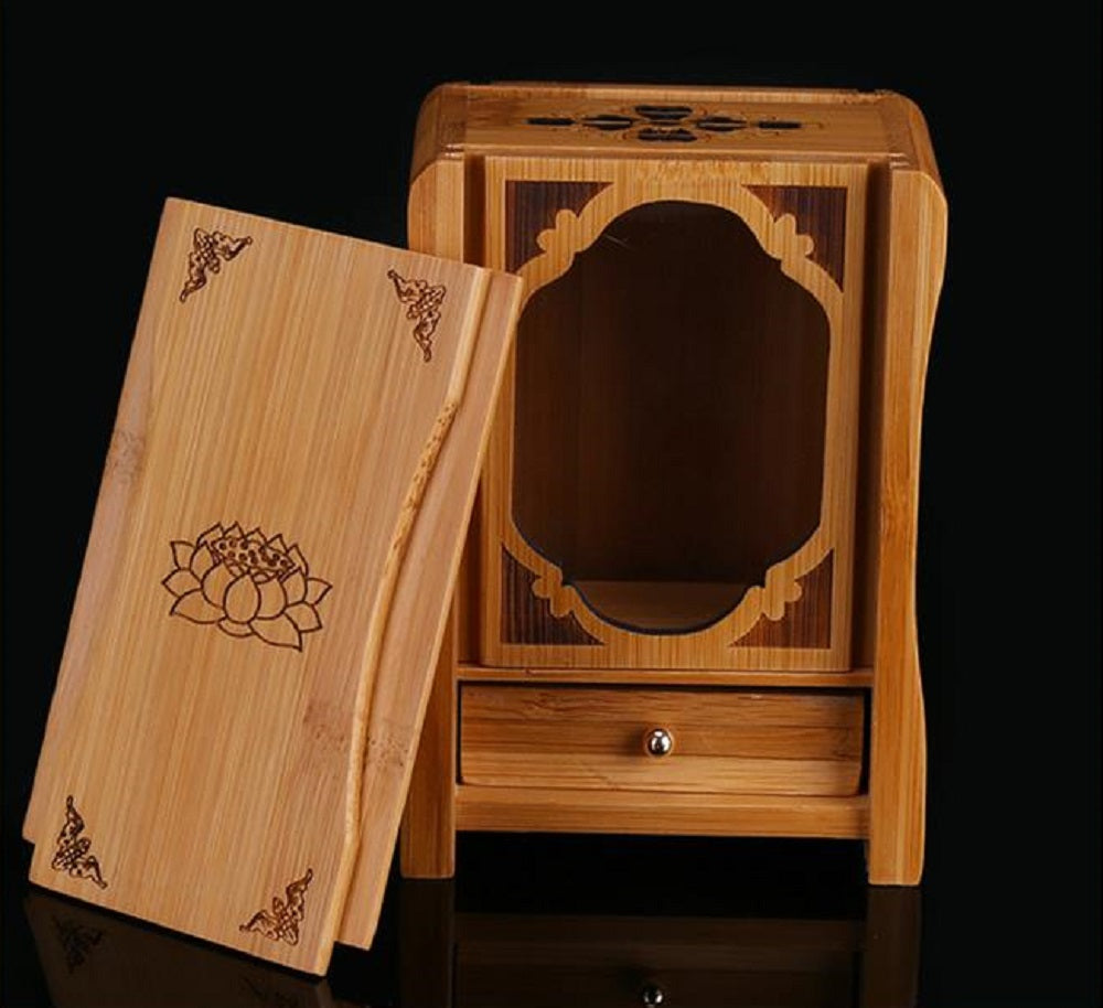 インテリア オブジェ | モダンミニ仏壇「蓮」- コンパクトデザイン