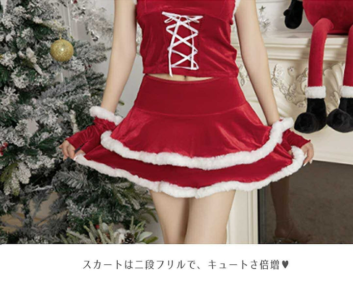 仮装 | クリスマス用 猫耳サンタコスプレ 衣類