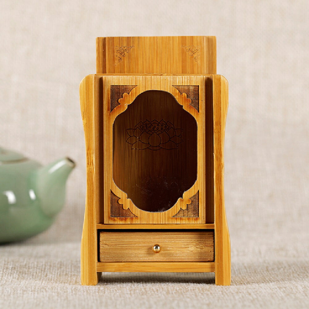 インテリア オブジェ | モダンミニ仏壇「蓮」- コンパクトデザイン