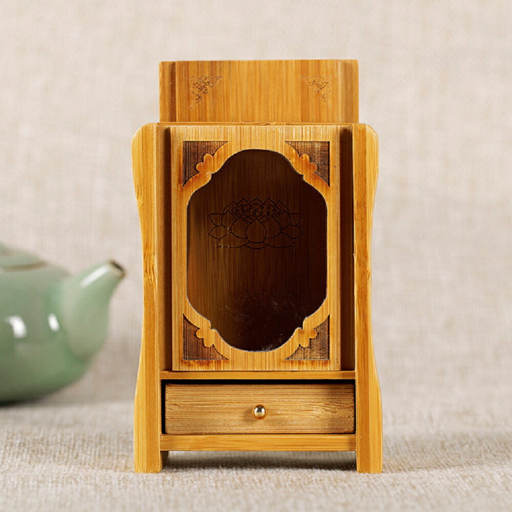 インテリア オブジェ | モダンミニ仏壇「蓮」- コンパクトデザイン