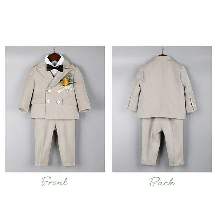 男性ファッション その他 | ベージュ子供スーツ6点セット - 入学・卒業式向け