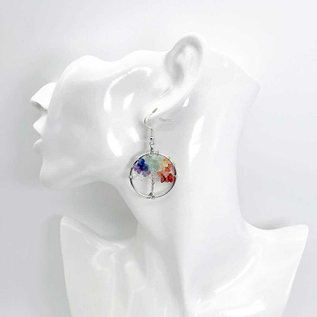 ピアス イヤーカフ | ユグドラシル パワーストーン ピアス | 開運・厄除けアクセサリー