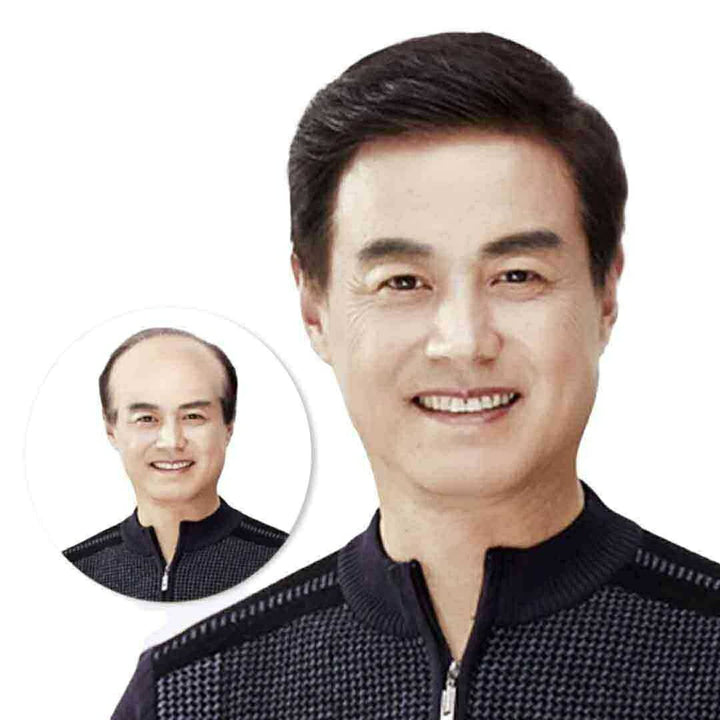 コスプレ小物 | ナチュラルブラック メンズビジネスウィッグ 七三分け