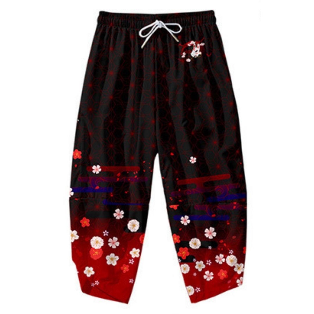 ボトムス 男性 | 桜花吹雪和柄パンツ メンズ・レディース兼用